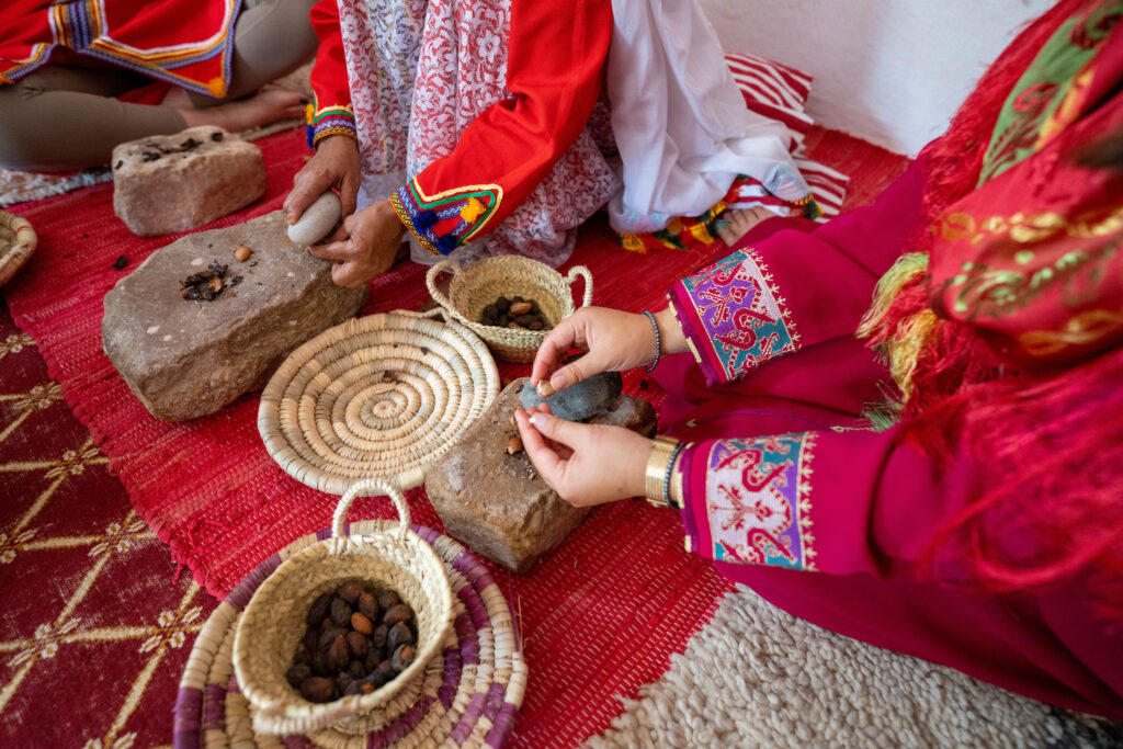 traditional argan oil making in Morocco